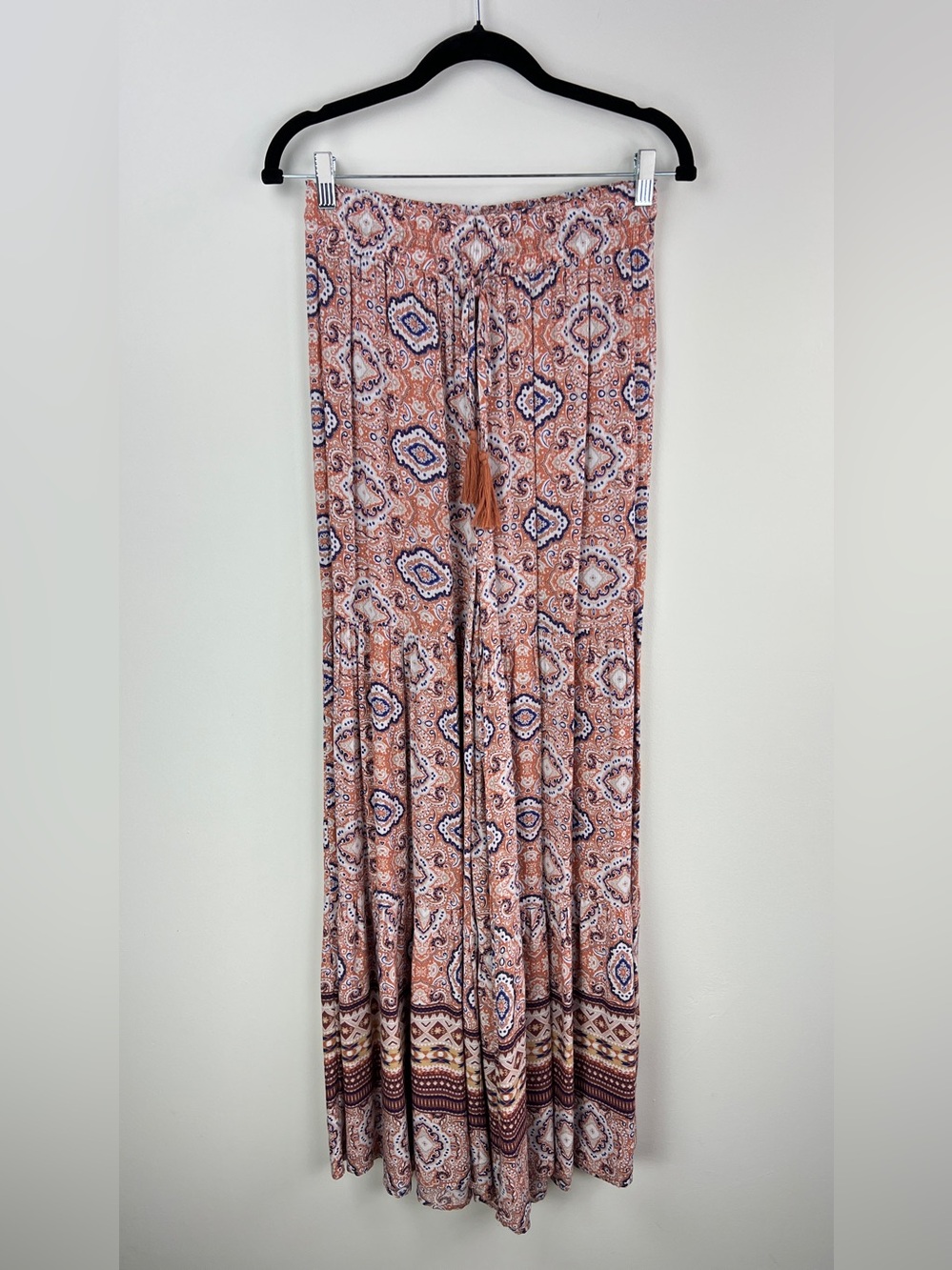 💚 3953. Bohemian Printed Wide-Leg Pants in Rust